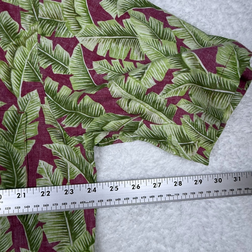 Lot of 2 Cooke Street Men's Large Blue Green Cotton Short Sleeve Hawaiian Shirts - Picture 11 of 12